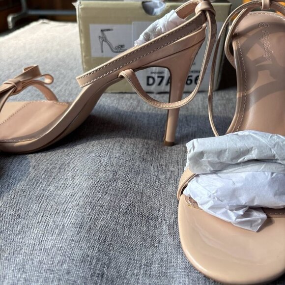 Bowknot Heeled Sandals Ankle Strap Buckle Open Toe High Stiletto Heel - Picture 4 of 8